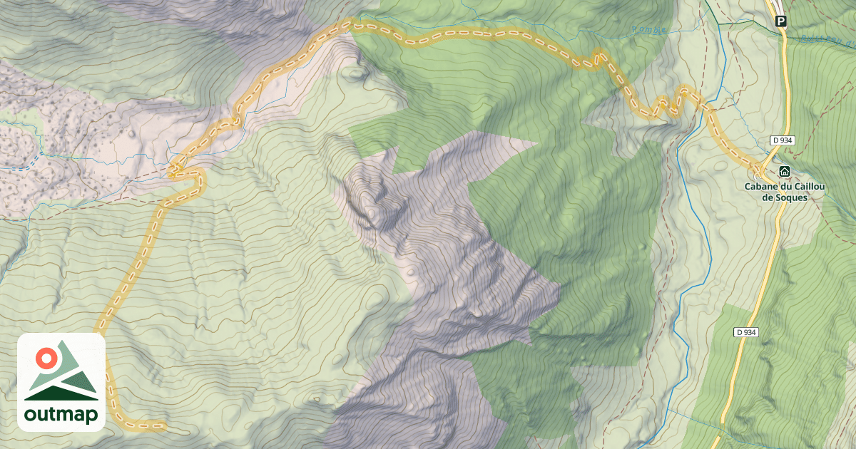 Map of Moustardé — Soques