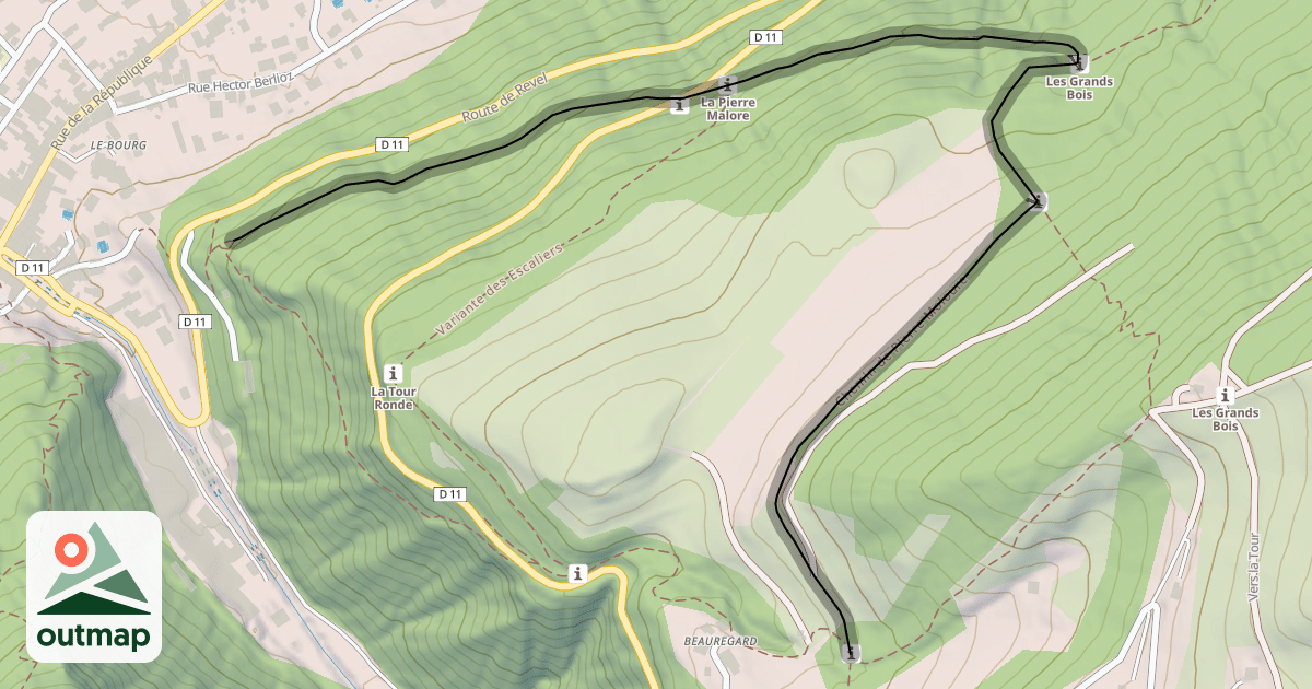Map of Chemin de Pierre Moloure