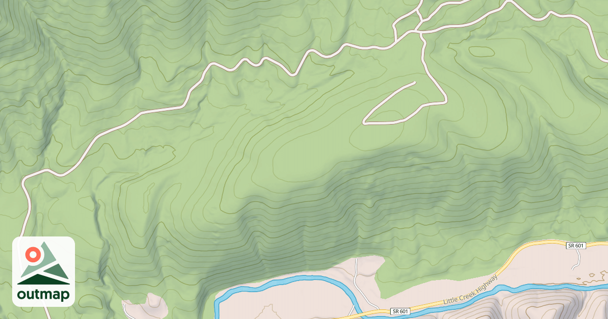 Map of MOSSY FALLS