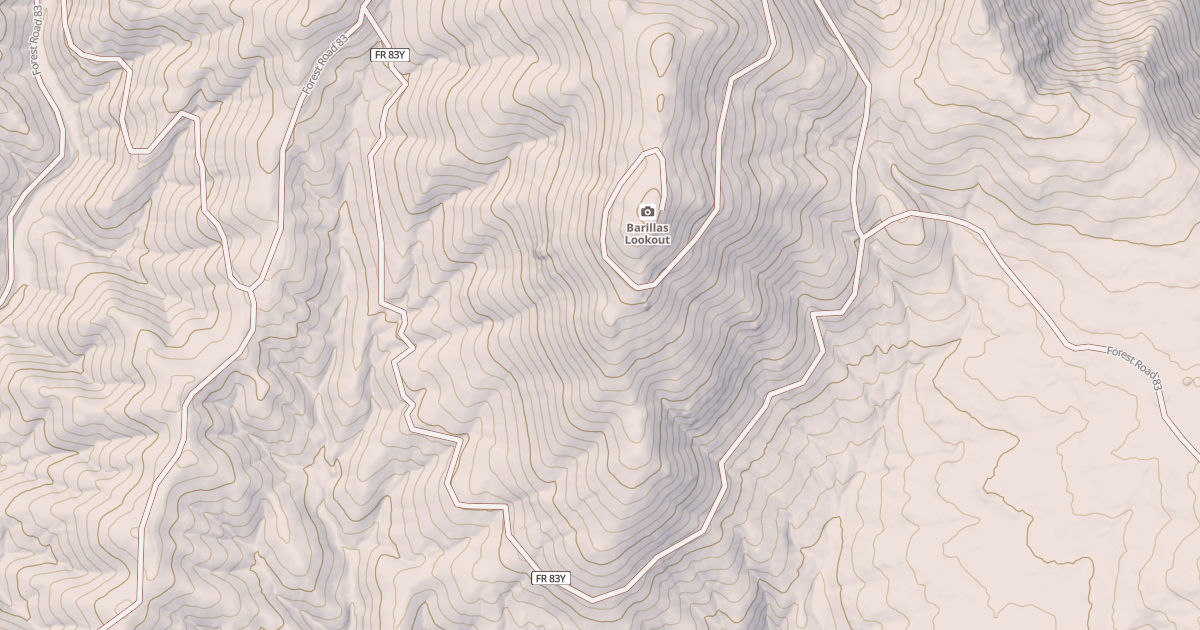 Map preview of USFS National Forest System Roads {19F01195-09B9-4544-9A07-81CF7E221A68}