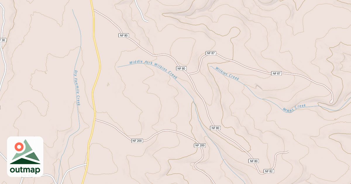 Map of USFS Motor Vehicle Use Map Roads {6F962974-9F79-4F5D-8E9A-11DC7B217E65}