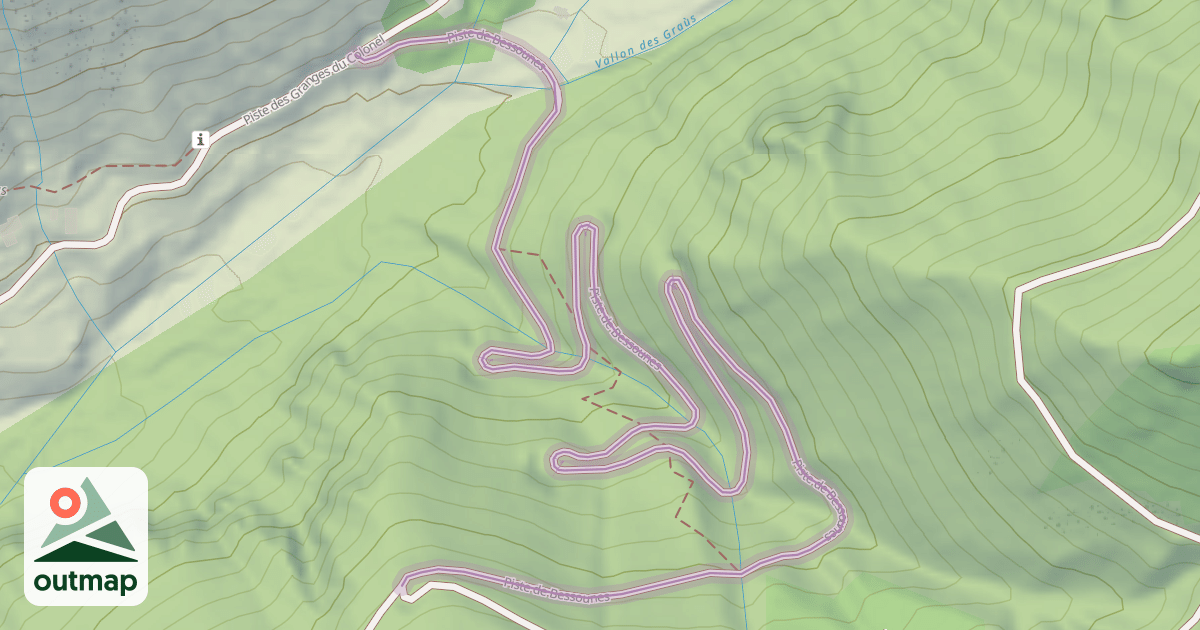 Map of Piste de Bessounes