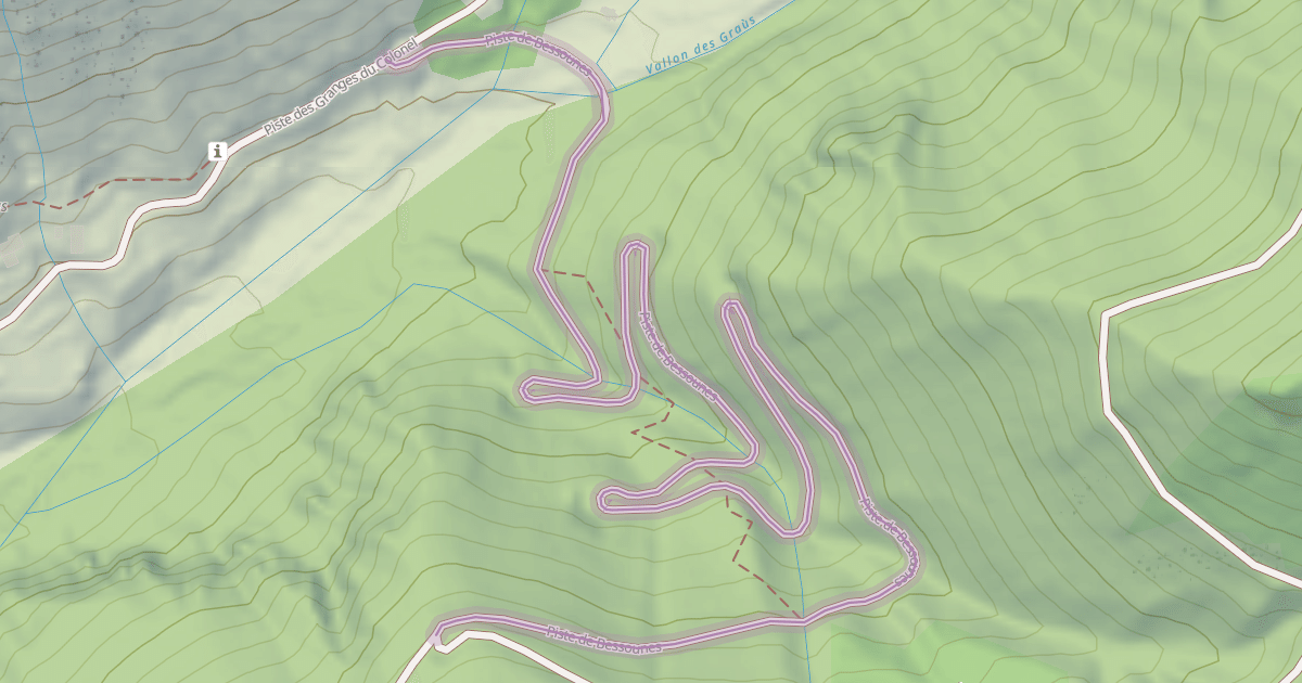 Map preview of Piste de Bessounes