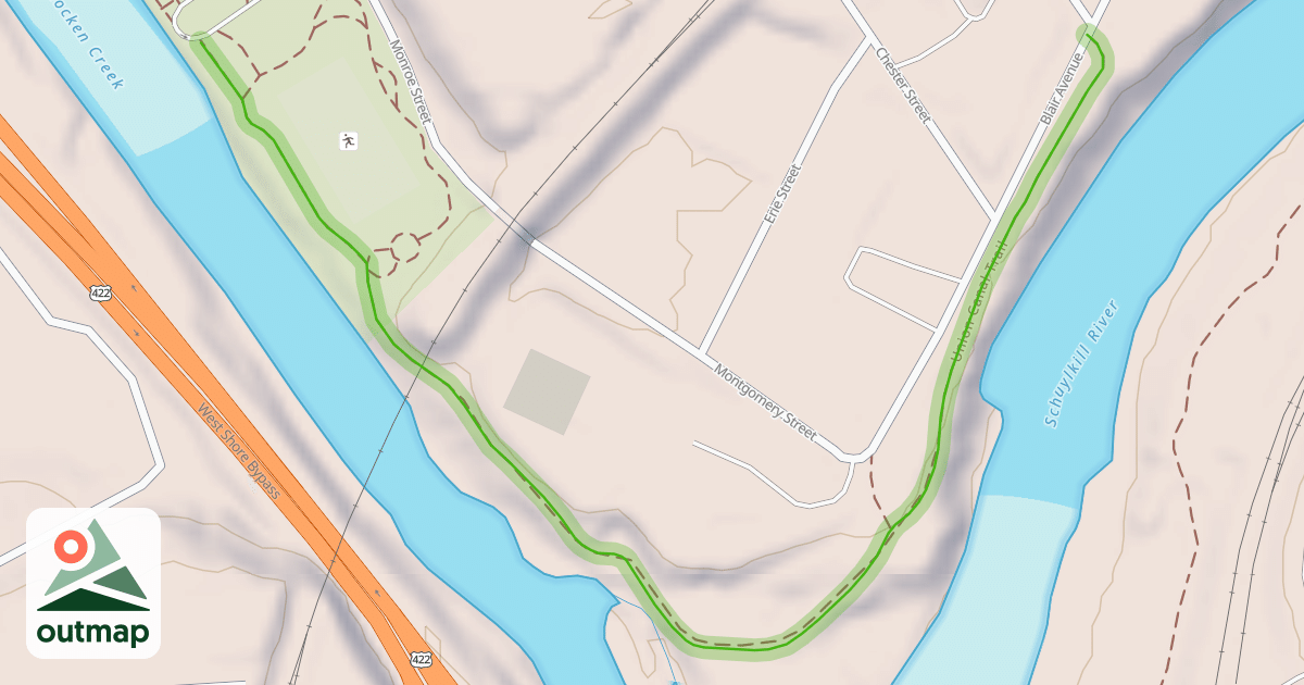 Map of Schuylkill River Trail