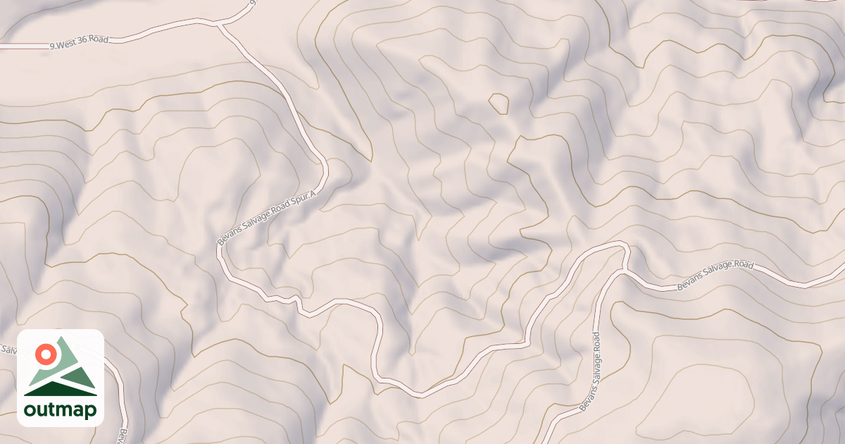 Map of BEVANS SALVAGE SPUR