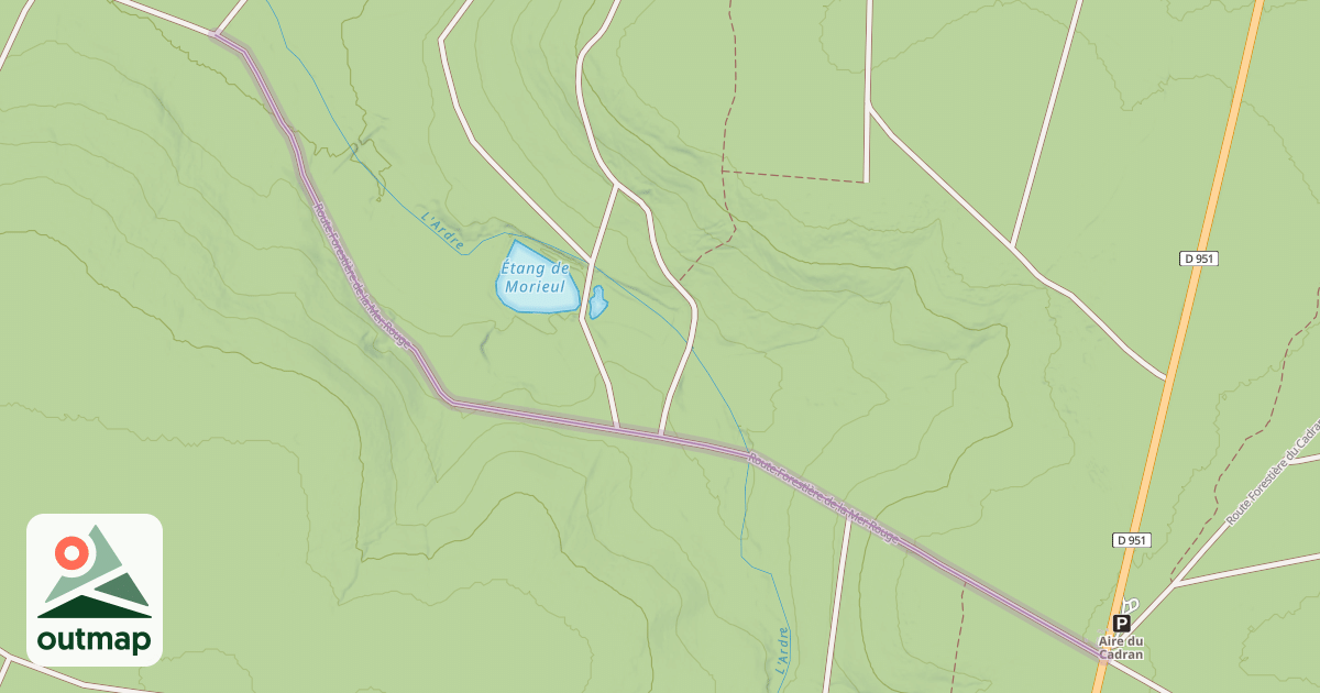 Map of Route Forestière de la Mer Rouge