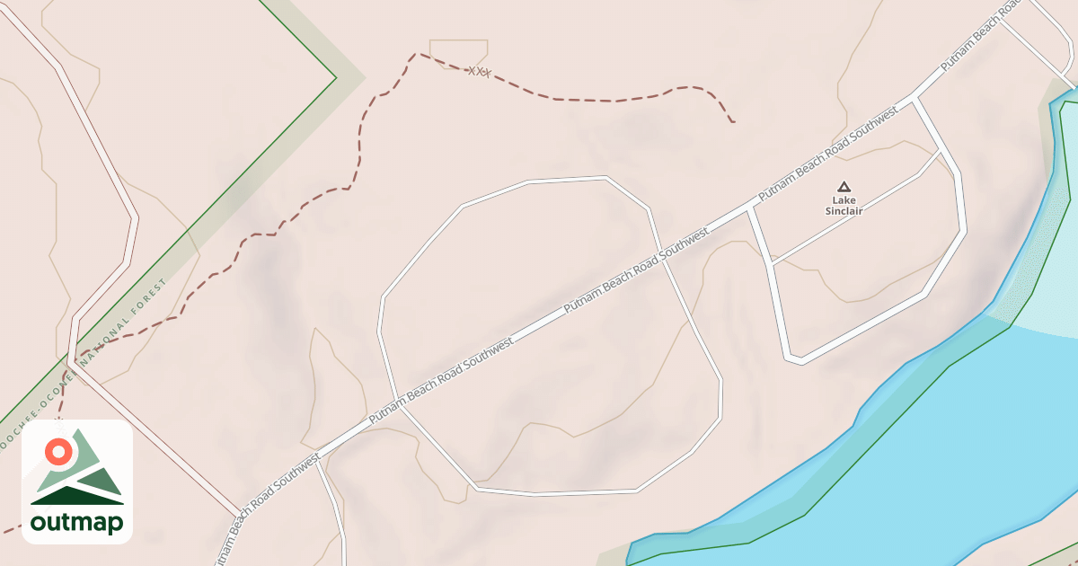 Map of LAKE SINCLAIR BR.