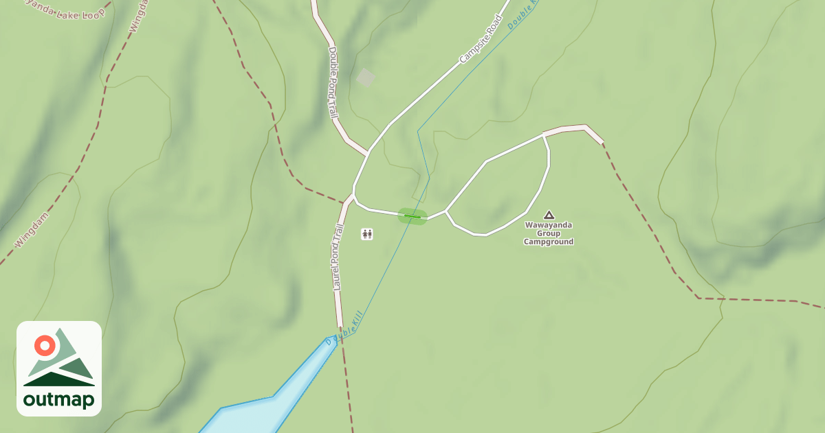 Map of Campsite Road/Double Pond Trail