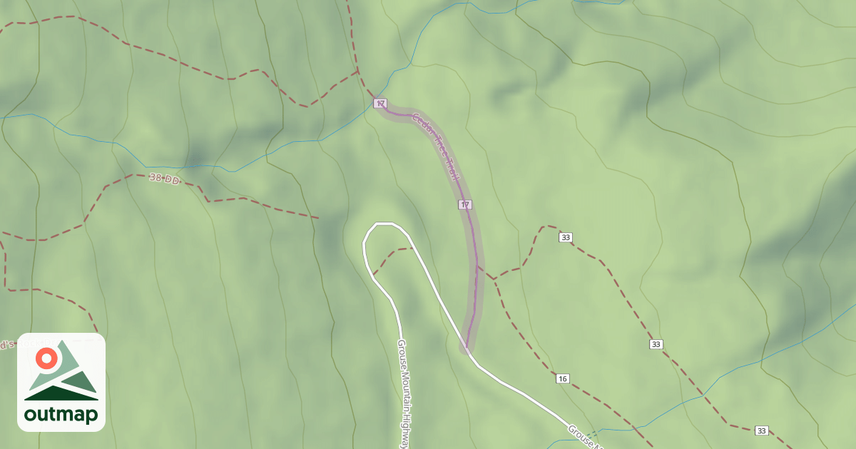 Map of Cedar Tree Trail