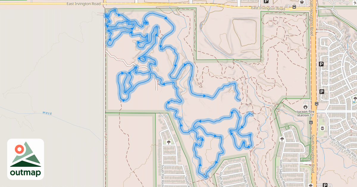 Map of Lone Cactus Loop