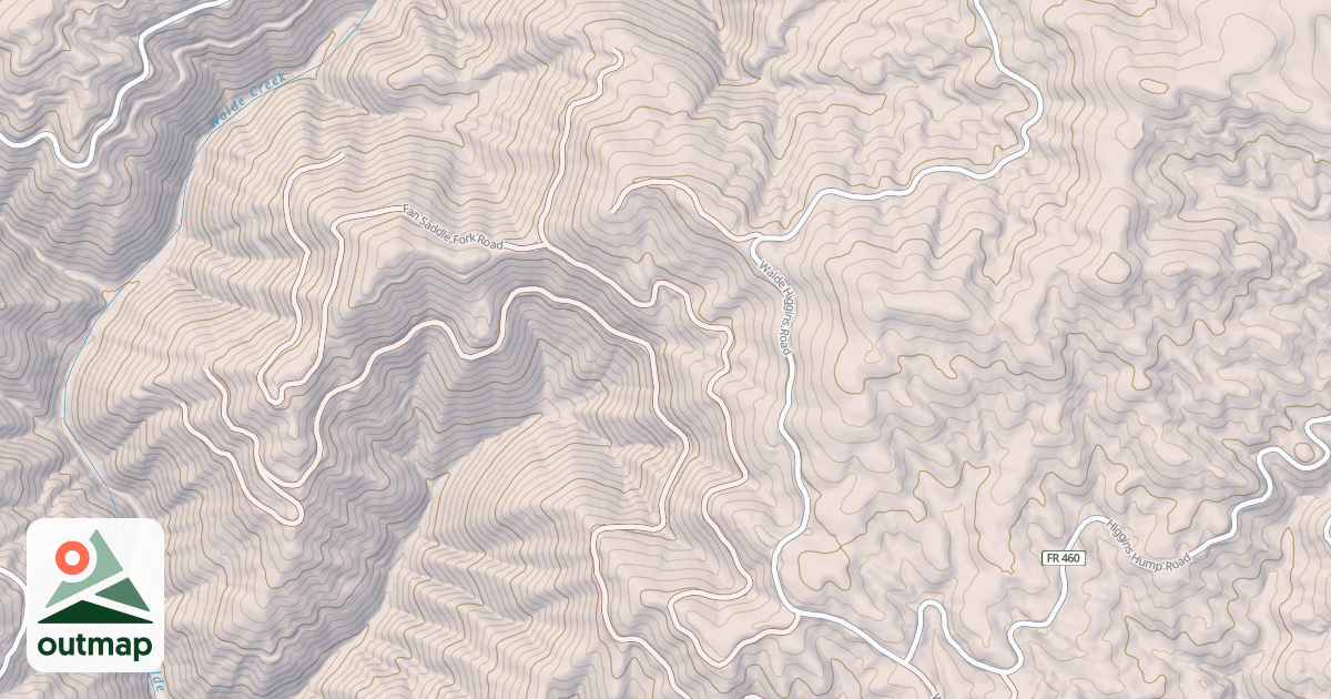 Map of FAN SADDLE SOUTH A
