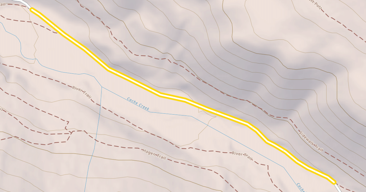 Map preview of Cache Creek Trail