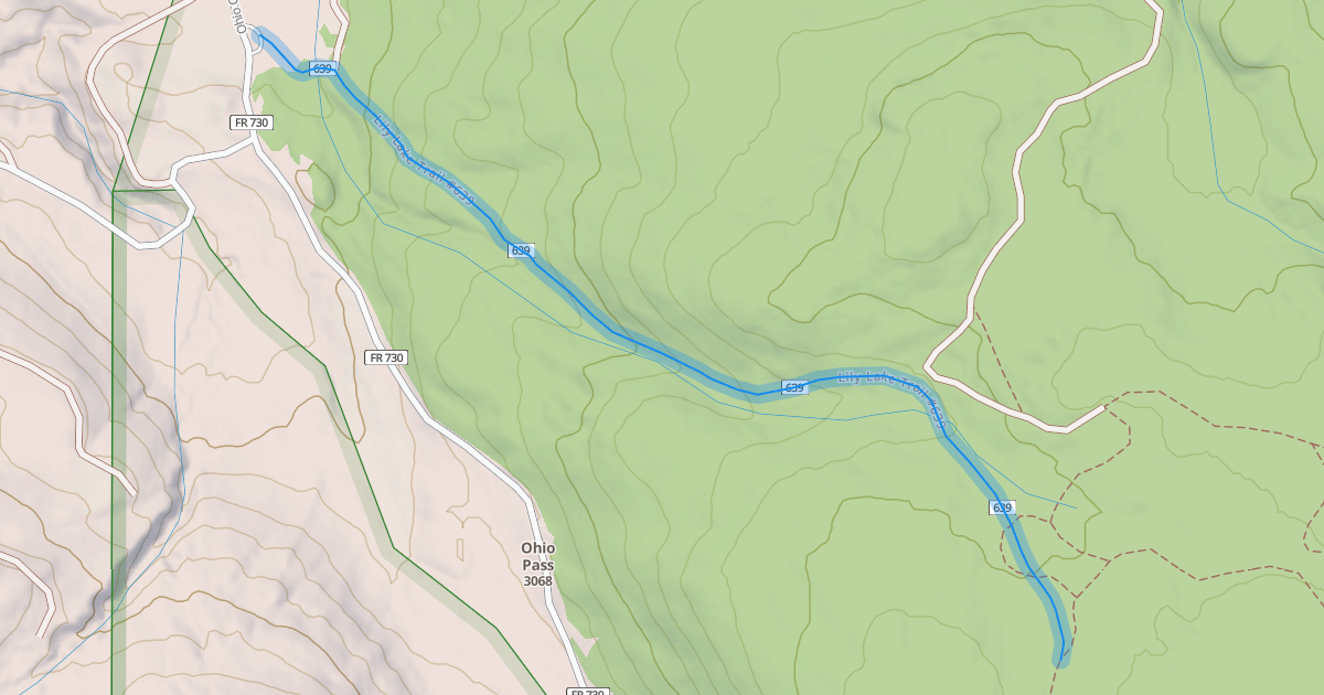 Map preview of Lily Lake Trail #639