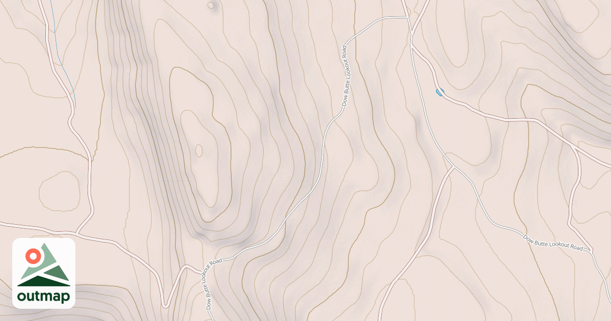 Map of DOW BUTTE L O