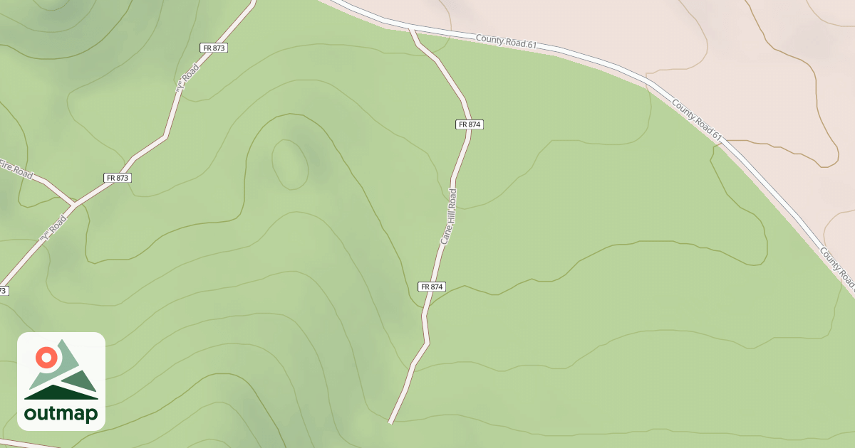 Map of CANE HILL