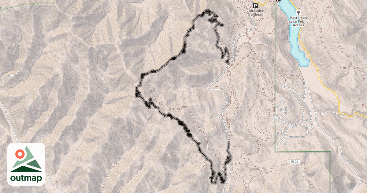 Map of Thompson Ridge