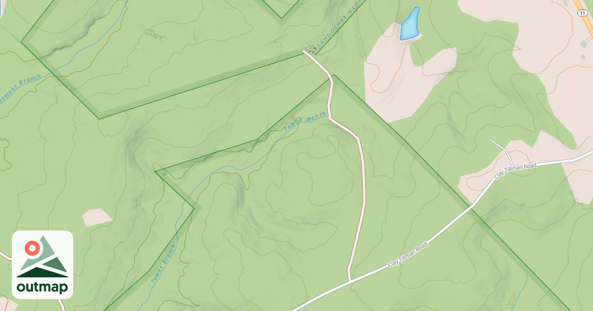 Map of TOWNS BRANCH