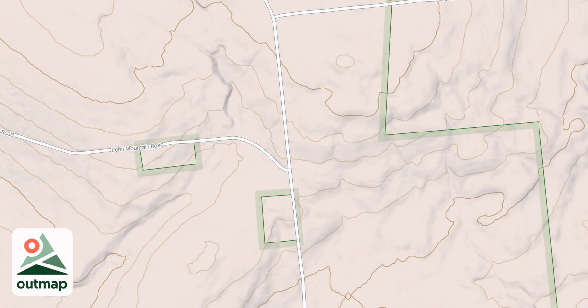 Map of East Gate Road Snowmobile Trail