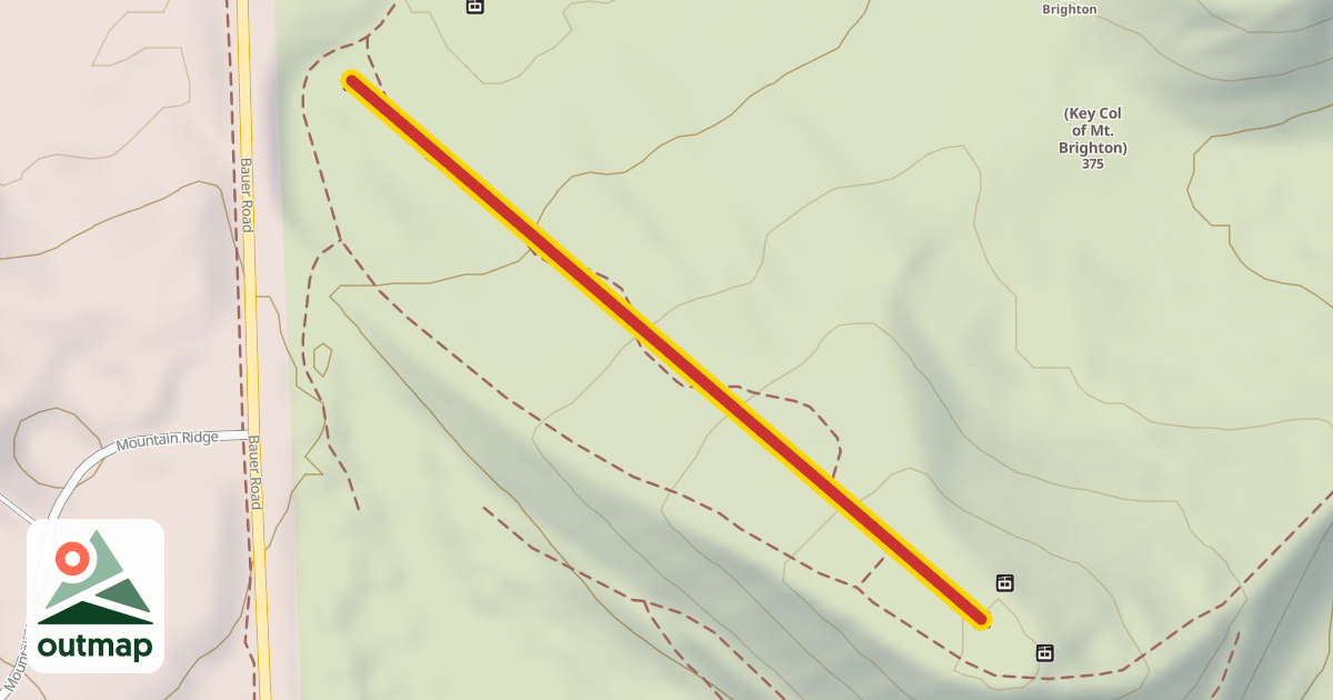 Map of Chair 1 (Prior to 2013: Red Lift, or, Red Triple Chair)