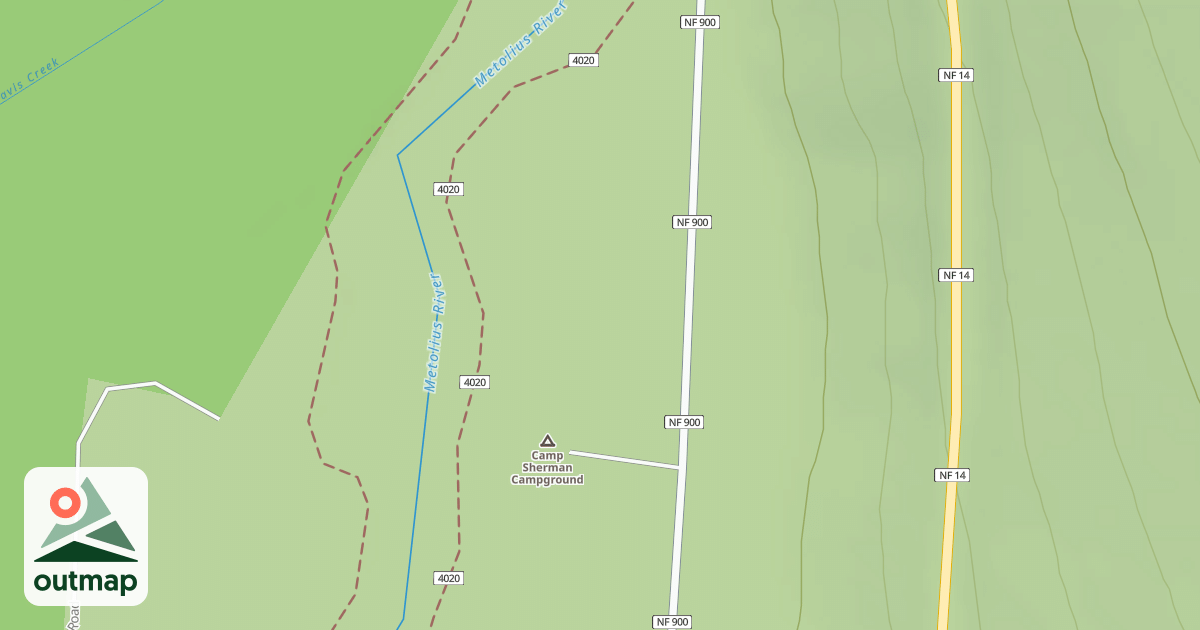 Map of CAMP SHERMAN C.G.