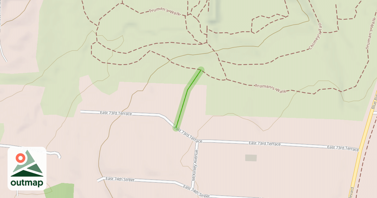 Map of Cave Spring Access Trails