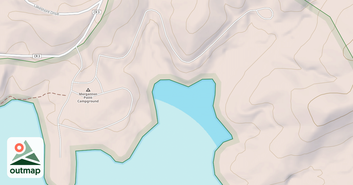 Map of MORGANTON POINT