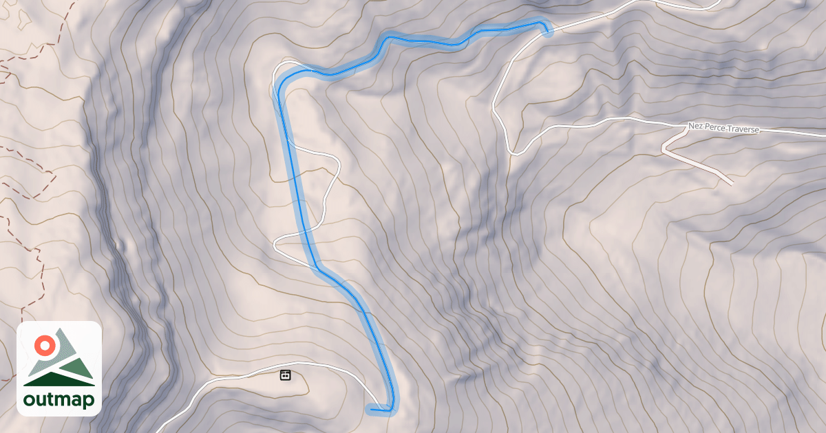 Map of Horn's Hole Traverse