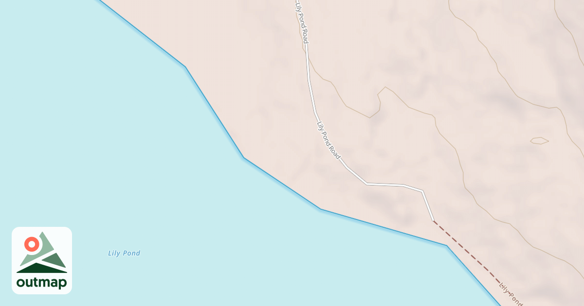 Map of Lily Pond Trail Spur To Water Access