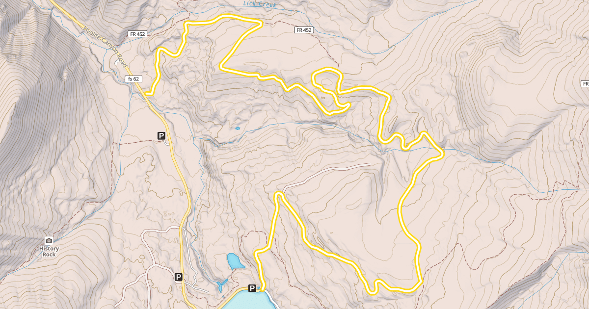 Map preview of Lower Wildhorse Lick Trail