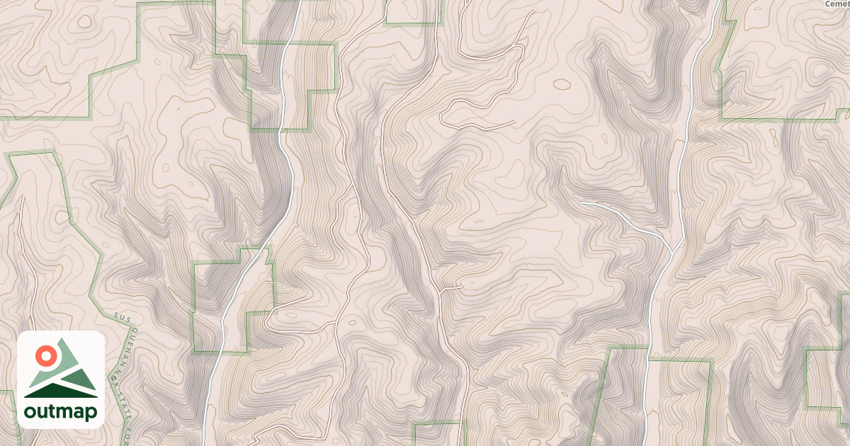 Map of Susquehannock State Forest Snowmobile Trails