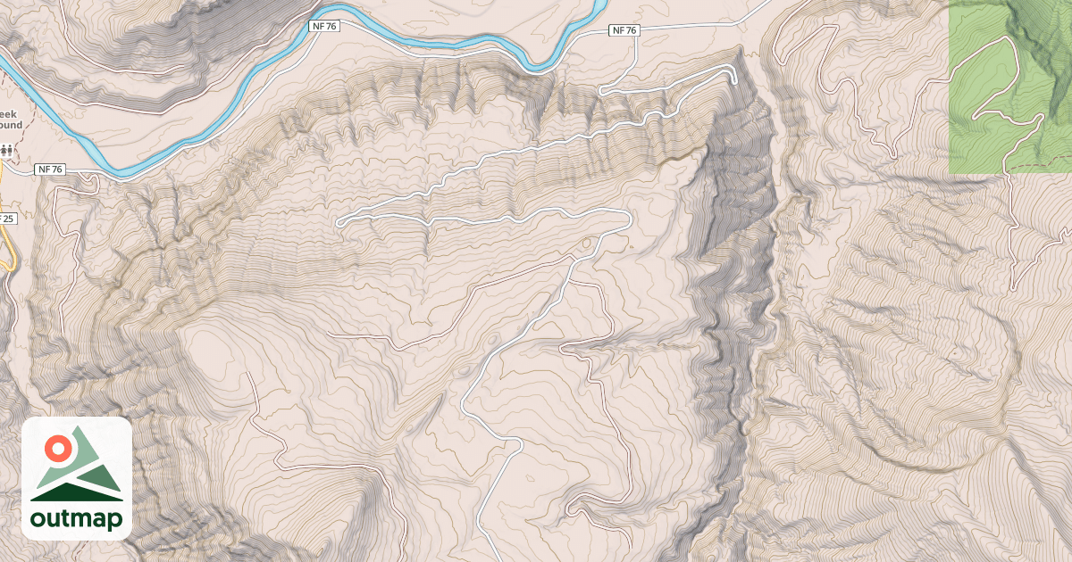 Map of GREENHORN CRK
