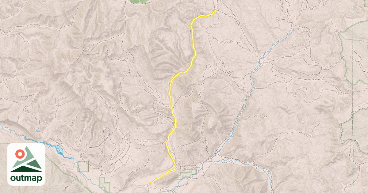 Map of Cottonwood Snowmobile Trail