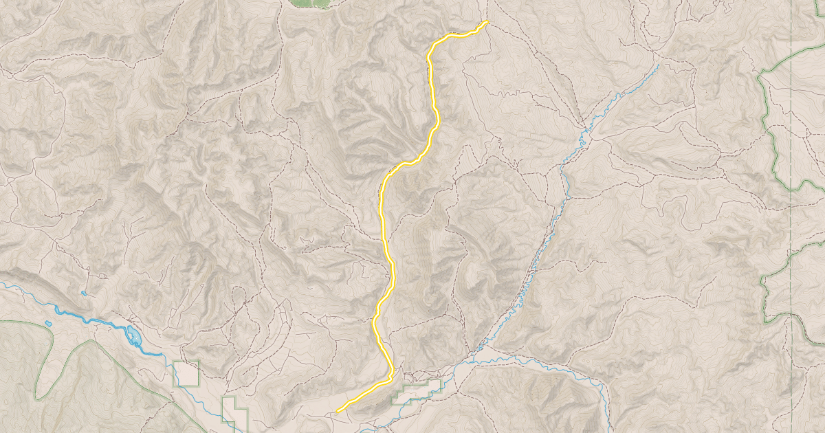 Map preview of Cottonwood Snowmobile Trail