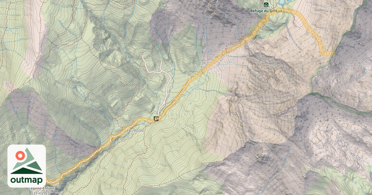 Map of Col de Charat — Les Hières