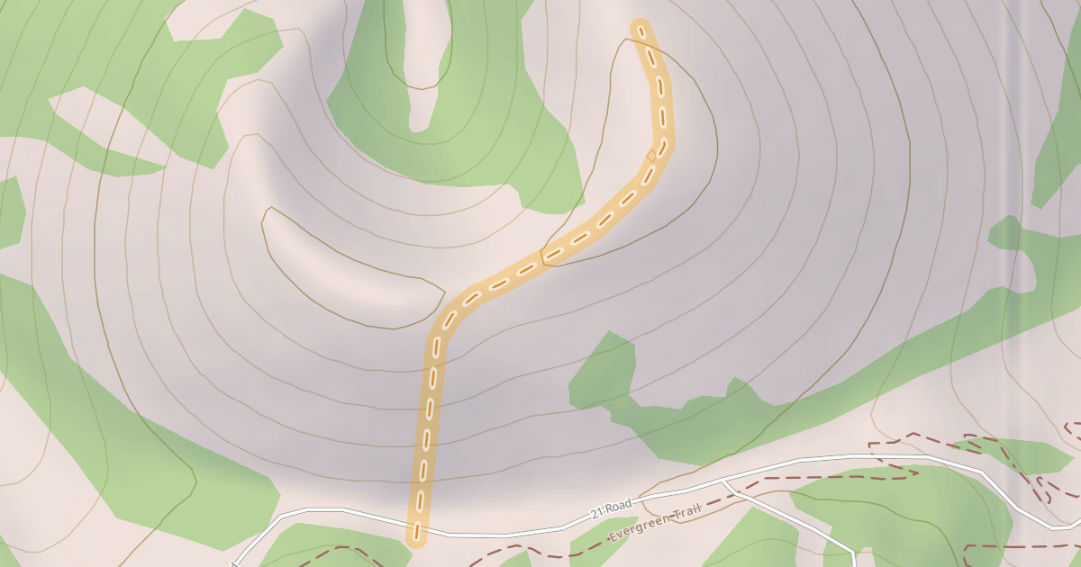 Map preview of The Cone uphill access (winter)
