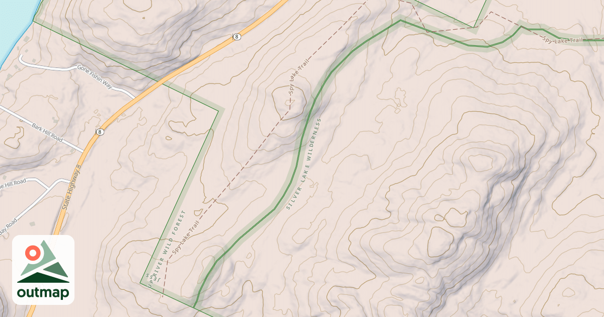 Map of Spy Lake Trail