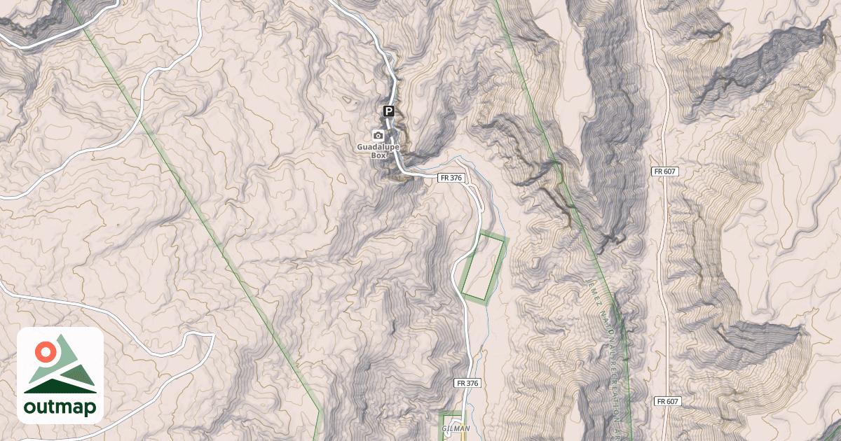 Map of LAKE FORK CANYON