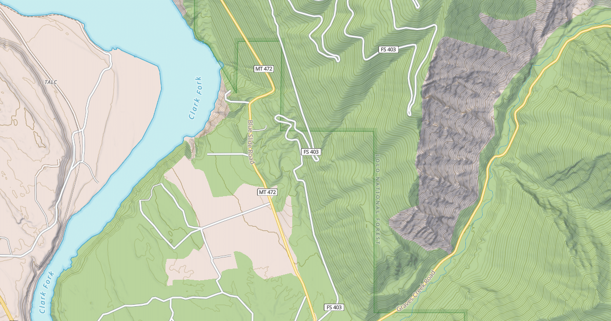 Map preview of COUGAR PEAK