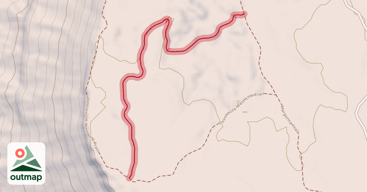 Map of Guacamole West Link Trail