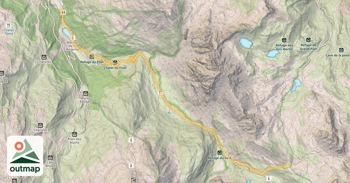 Map of Col de Chanrouge — Méribel-Mottaret