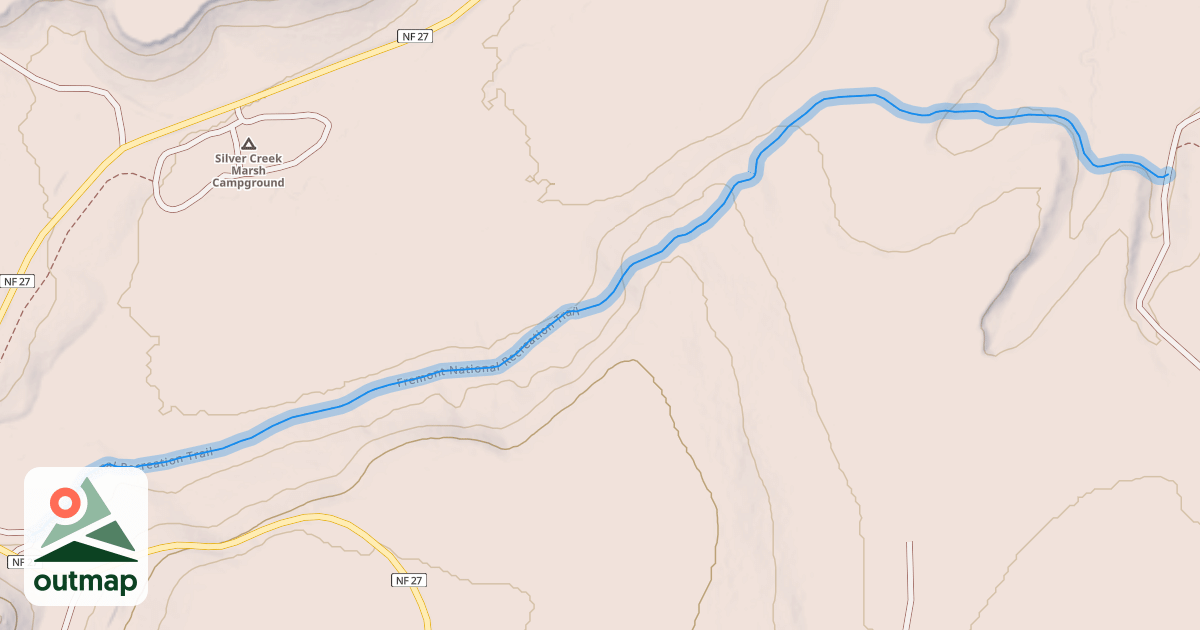 Map of Fremont National Recreation Trail