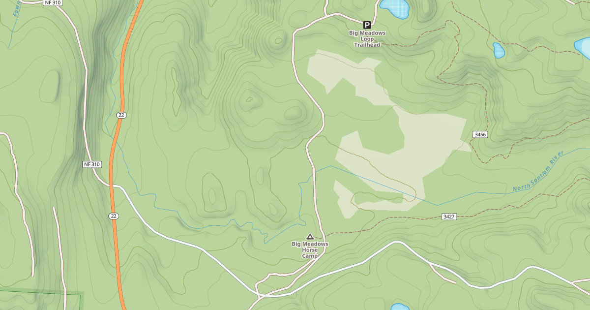 Map preview of HORN CREEK ROAD