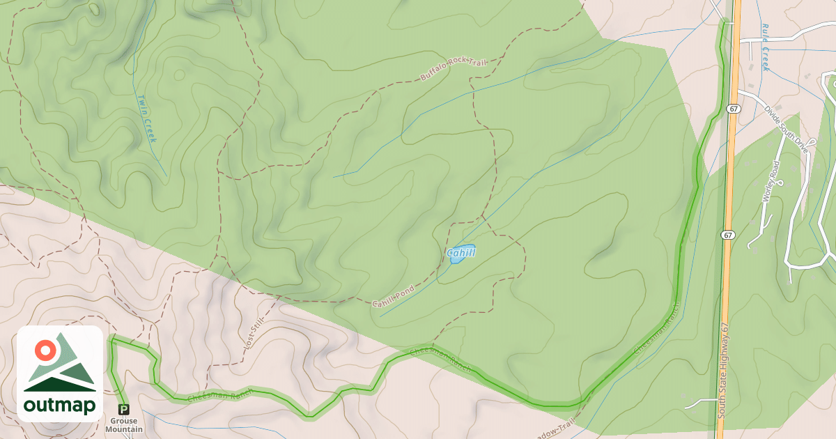 Map of Cheesman Ranch