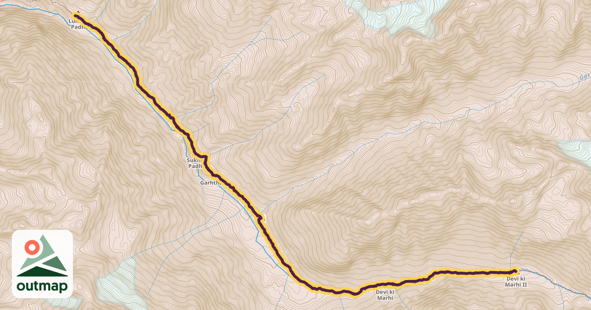 Map of Lumba Padh Devi ka Marh Trail