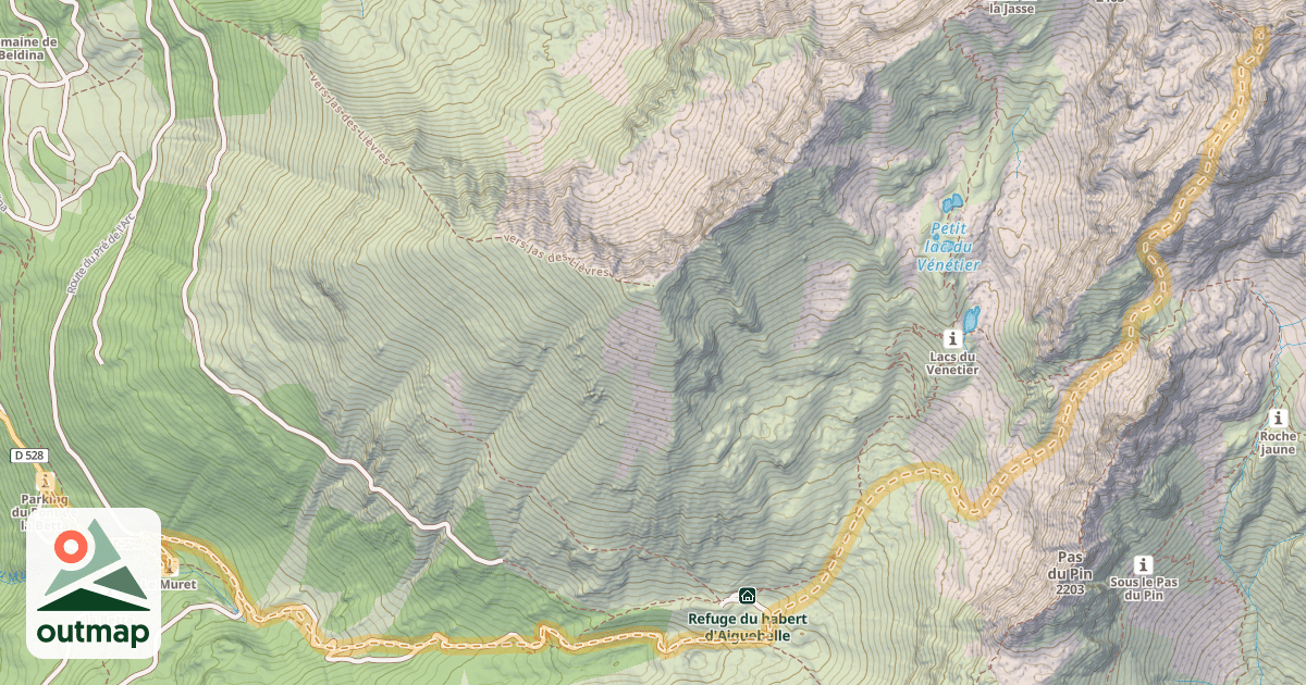 Map of Dent du Pra — Prabert