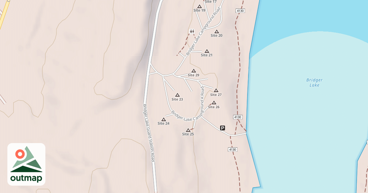 Map of BRIDGER LAKE CG-A