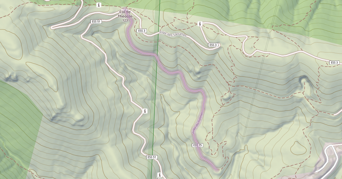 Map preview of Piste du Tunnel