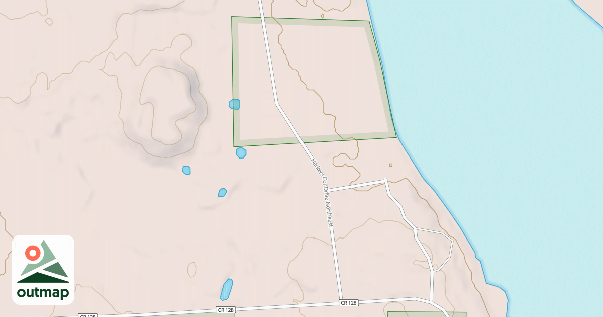 Map of HARKERS CORNER ROAD NORTHEAST