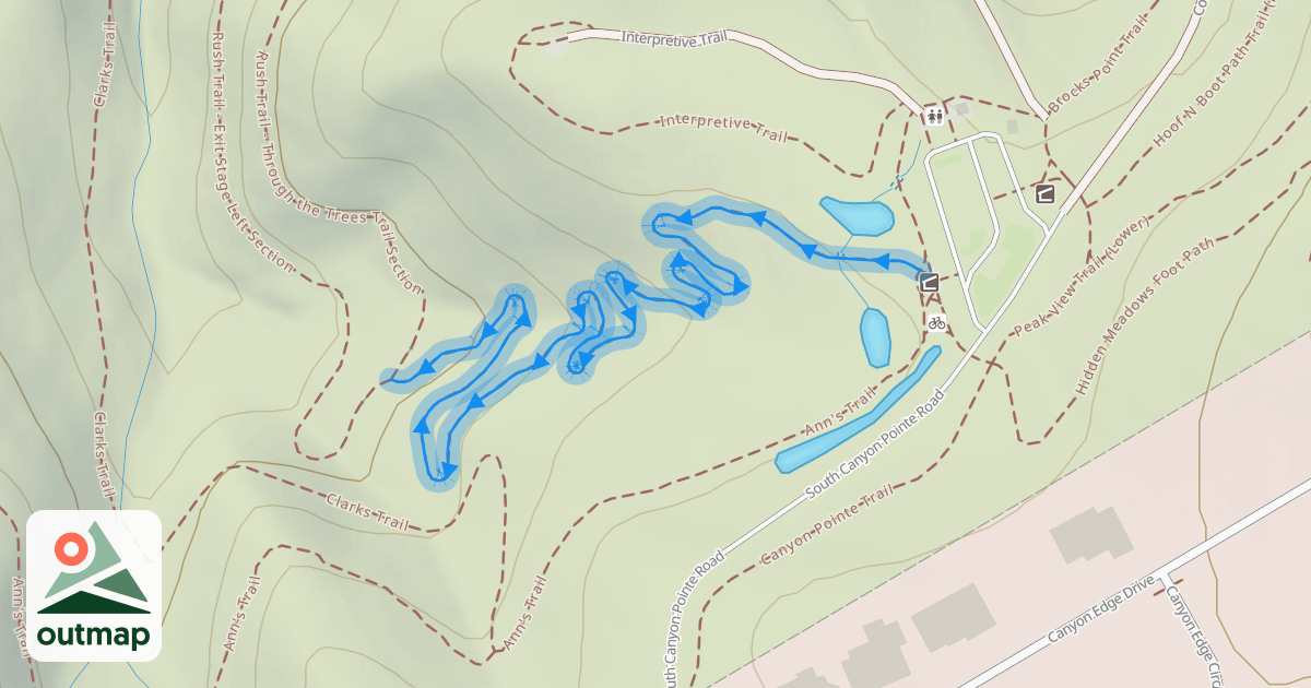Map of Rush Trail - Tom Sawyer Section