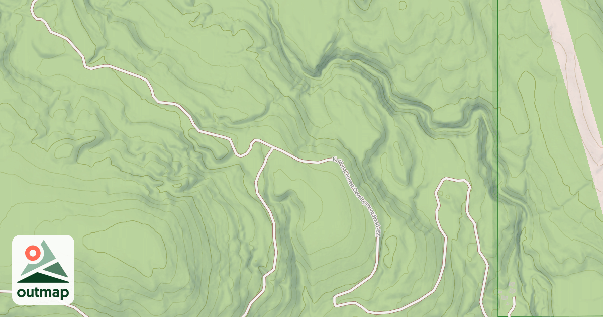 Map of USFS Motor Vehicle Use Map Roads {A8274D64-140C-4E3B-B9B1-D95F982EB081}